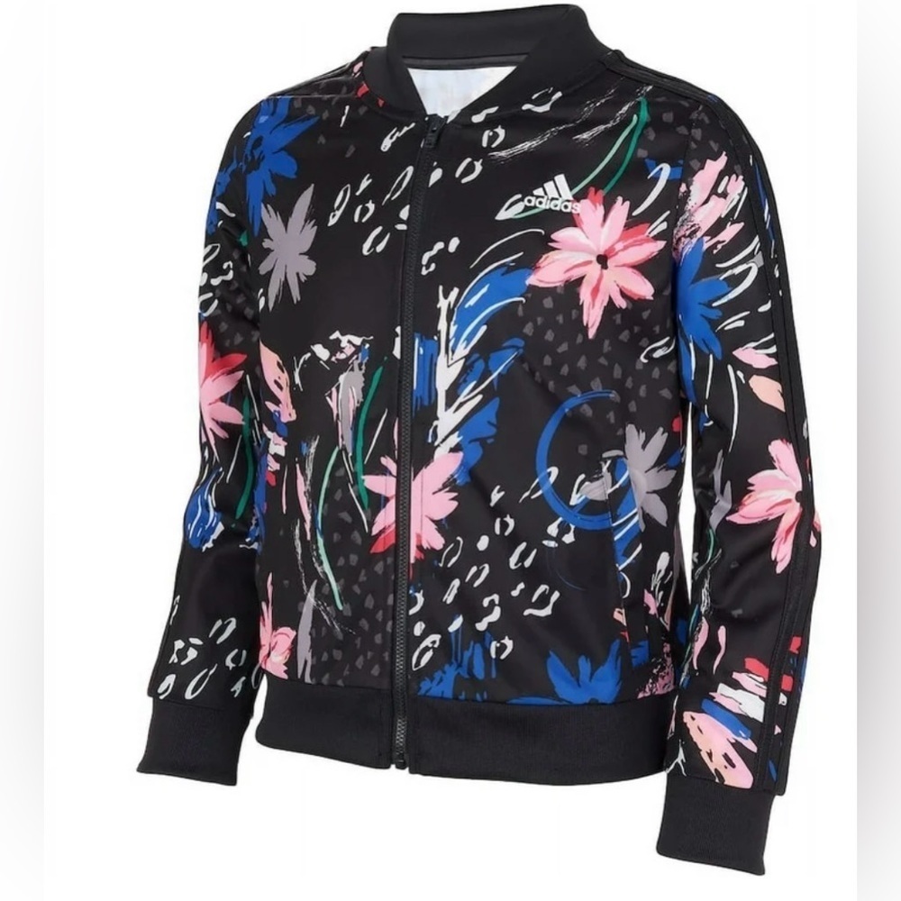 Adidas Girls' Print Tricot Jacket Size 5